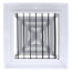 8" x 8" (Wall Opening Size) 4-Way Aluminum Square Ceiling Diffuser (White)