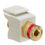 Binding Post Quickport, Coupler, Red Stripe (Ivory) Housing