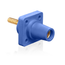 16 Series Female Panel Receptacle, Cam-Type, 90-Degree, Threaded Stud Length, 1.5", Taper Nose, 400A Max, Cable Range, #2 to 4/0 AWG (Blue)