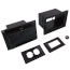 Low Profile Weatherproof InBox w/ Adapter Sleeve for New Brick Construction, Clear Cover