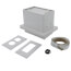 White Low Profile Weatherproof InBox with Adapter Sleeve for New Brick Construction