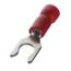 Insulated Spring Spade Solderless Terminal, 22-18 AWG, #8 Stud (Pack of 50)