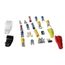 21 Compartment Metal Box w/ 230 Items incl. Terminals, Nylon Ties & Clamps