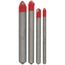 4 Piece Carbide-Tipped Drill Bit Set for Tile & Stone