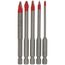 5-Piece Hard Tile & Stone Carbide Tipped Drill Bit Set