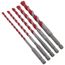5-Piece SPEEDemon Red Granite Carbide-Tipped Hammer Drill Bit Set