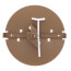 8" Steel Butterfly Damper (Brown)