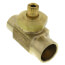 1/2" Female Sweat x 1/2" Male Sweat Integral Shut-Off Straight Stop w/ Screwdriver Slot, Lead Free (Rough Brass)