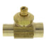 1/2" Female Sweat x 1/2" Male Sweat Integral Shut-Off Straight Stop w/ Screwdriver Slot, Lead Free (Rough Brass)