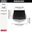4" Tile-in Square Shower Drain (Matte Black), DT062412-BL