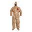 Tychem 5000 C3128T Coverall w/ Respirator Fit Hood, Elastic Wrists, Socks w/ Outer Boot Flaps, Storm Flap; Adhesive Closure, Tan, Medium (Pack of 6)
