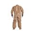 Tychem 5000 C3184T Coverall w/ Collar, Attached Dual Layer Gloves, Socks w/ Outer Boot Flaps, Double Storm Flap; Hook and Loop, Tan, Medium (Pack of 6)