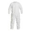 Tyvek IsoClean IC253B Coverall w/ Bound Neck, Dolman Sleeves, Covered Elastic Wrists and Ankles, Zipper, White, Medium (Pack of 25) - Sterile, Clean-Processed