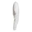 Tyvek IsoClean IC254B Coverall w/ Bound Neck, Dolman Sleeves, Covered Elastic Wrists and Ankles, Zipper, Donning Snaps, White, Small (Pack of 25)