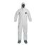 ProShield 50 NB122S Coverall w/ Standard Hood, Elastic Wrists, Attached Skid-Resistant Boots, White, X-Large (Pack of 25)
