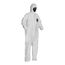 ProShield 50 NB127S Coverall w/ Respirator Fit Hood, Elastic Wrists and Ankles, Storm Flap, White, 4X-Large (Pack of 25)
