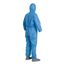 ProShield 10 PB122S Coverall w/ Standard Hood, Elastic Wrists, Attached Skid-Resistant Boots, Storm Flap, Blue, X-Large (Pack of 25)