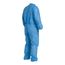 ProShield 10 PB125S Coverall w/ Collar, Elastic Wrists and Ankles, Storm Flap, Blue, 4X-Large (Pack of 25)