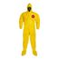 Tychem 2000 QC122B Coverall w/ Standard Hood, Elastic Wrists, Socks, Storm Flap; Adhesive Closure, Yellow, 3XL (Pack of 12)