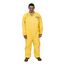 Tychem 2000 QC125S Coverall w/ Collar, Elastic Wrists and Ankles, Storm Flap, Yellow, 2X-Large (Pack of 12)