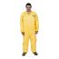Tychem 2000 QC125S Coverall w/ Collar, Elastic Wrists and Ankles, Storm Flap, Yellow, 3X-Large (Pack of 12)