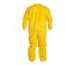 Tychem 2000 QC125S Coverall w/ Collar, Elastic Wrists and Ankles, Storm Flap, Yellow, 3X-Large (Pack of 12)