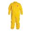 Tychem 2000 QC125S Coverall w/ Collar, Elastic Wrists and Ankles, Storm Flap, Yellow, 4X-Large (Pack of 12)