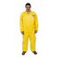 Tychem 2000 QC125S Coverall w/ Collar, Elastic Wrists and Ankles, Storm Flap, Yellow, X-Large (Pack of 12)