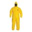 Tychem 2000 QC127S Disposable Chemical Resistant Coveralls w/ Zipper Closure, Yellow, Large (Pack of 12)