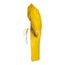 Tychem 2000 QC275B Sleeved Apron, Elastic Wrists, 44in Long, Snaps at Neck, Waist Ties, Yellow, 2XL (Pack of 25)