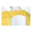 Tychem 2000 QC275B Sleeved Apron, Elastic Wrists, 44in Long, Snaps at Neck, Waist Ties, Yellow, Medium (Pack of 25)