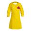 Tychem 2000 QC275B Sleeved Apron, Elastic Wrists, 44in Long, Snaps at Neck, Waist Ties, Yellow, X-Large (Pack of 25)