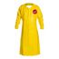 Tychem 2000 QC278B Sleeved Apron, Elastic Wrists, 52in Long, Bound Yoke Neck, Waist Ties, Yellow (Pack of 12)