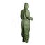 Tychem 2000 SFR QS127T Coverall w/ Respirator Fit Hood, Elastic Wrists Ankles and Waist, Storm Flap; Adhesive Closure, Green, 5XL (Pack of 4)
