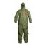 Tychem 2000 SFR QS127T Coverall w/ Respirator Fit Hood, Elastic Wrists Ankles and Waist, Storm Flap; Adhesive Closure, Green, 6XL (Pack of 4)