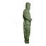Tychem 2000 SFR QS127T Coverall w/ Respirator Fit Hood, Elastic Wrists Ankles and Waist, Storm Flap; Adhesive Closure, Green, 7XL (Pack of 4)