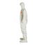 Tychem 4000 SL122T Coverall w/ Standard Hood, Elastic Wrists, Socks, Storm Flap; Adhesive Closure, White, Medium (Pack of 6)