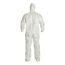 Tychem 4000 SL122T Coverall w/ Standard Hood, Elastic Wrists, Socks, Storm Flap; Adhesive Closure, White, X-Large (Pack of 6)