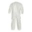 Tychem 4000 SL125B Coverall w/ Collar, Elastic Wrists and Ankles, Storm Flap; Adhesive Closure, White, X-Large (Pack of 12)
