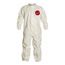 Tychem 4000 SL125T Coverall w/ Collar, Elastic Wrists and Ankles, Storm Flap; Adhesive Closure, White, 2X-Large (Pack of 6)