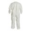 Tychem 4000 SL125T Coverall w/ Collar, Elastic Wrists and Ankles, Storm Flap; Adhesive Closure, White, 5X-Large (Pack of 6)