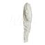 Tychem 4000 SL125T Coverall w/ Collar, Elastic Wrists and Ankles, Storm Flap; Adhesive Closure, White, Large (Pack of 6)