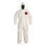 Tychem 4000 SL127B Coverall w/ Standard Hood, Elastic Wrists and Ankles, Storm Flap; Adhesive Closure, White, 3X-Large (Pack of 12)