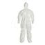 Tychem 4000 SL127T Coverall w/ Standard Hood, Elastic Wrists and Ankles, Storm Flap; Adhesive Closure, White, Large (Pack of 6)
