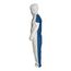 Tyvek 400 D TD127S Coverall w/ Respirator Fit Hood, Elastic Wrists and Ankles, Storm Flap (Tyvek 400 Front, ProShield 10 Back), White/Blue, 2X-Large (Pack of 25)