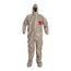 Tychem 6000 TF169T Coverall w/ Respirator Fit Hood, Elastic Wrists, Socks, Double Storm Flap, Gray, Large (Pack of 6)