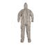 Tychem 6000 TF169T Coverall w/ Respirator Fit Hood, Elastic Wrists, Socks, Double Storm Flap, Gray, Large (Pack of 6)