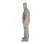 Tychem 6000 TF169T Coverall w/ Respirator Fit Hood, Elastic Wrists, Socks, Double Storm Flap, Gray, Large (Pack of 6)