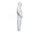 Tyvek 800 TJ198T Coverall w/ Respirator Fit Hood, Elastic Wrists and Ankles, Self-Adhesive Storm Flap, White, Medium (Pack of 25)