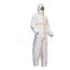 Tyvek 800 TJ198T Coverall w/ Respirator Fit Hood, Elastic Wrists and Ankles, Self-Adhesive Storm Flap, White, Small (Pack of 25)